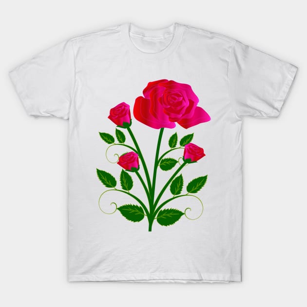 Funny Flower Design T-Shirt by hldesign